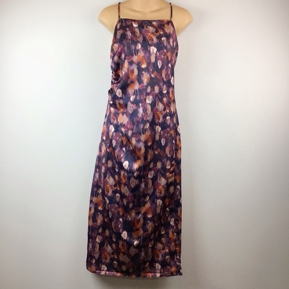 Jason Wu Watercolor Satin Maxi Dress | Small - Picture 1 of 14